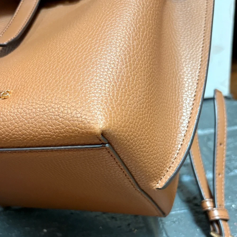 Michael Kors Emilia Small Bucket Bag Messenger Leather Luggage - Picture 10 of 16